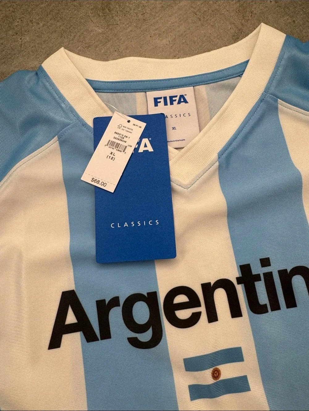 Gap kids XL Argentina Soccer Jersey - Light Blue & White Stripes or women’s